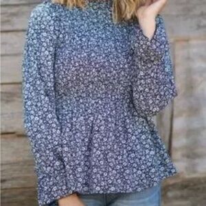 Women’s Floral Blue Blouse
